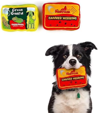 Cookies Beer Cola Whisky Orange-Juice Chips Stylish Squeaky Toys for Aggressive Chewers, Durable Squeak for Puppy Teething, Plush for Boredom and Anxiety Relief(Can-Corn+Chicken)