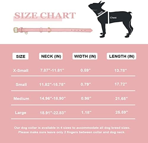 Leather Dog Collar for Small Medium Large Dogs Soft Waterproof Padded Puppy Collars