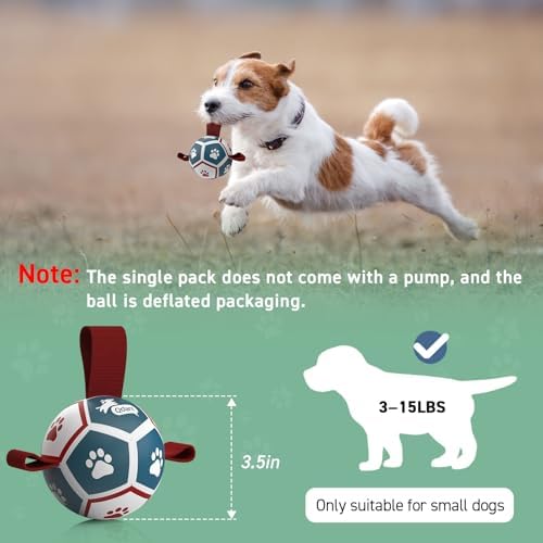 QDAN Small Dog Toys, Puppy Balls, Dog Balls with Straps for Small Breed