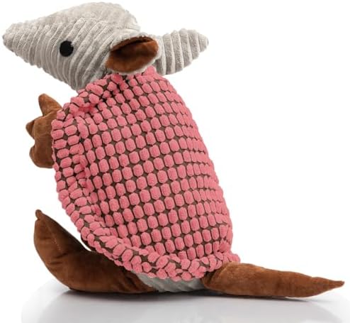 Hollypet Armadillo Squeaky Dog Toys for Medium Large Dogs, 14"