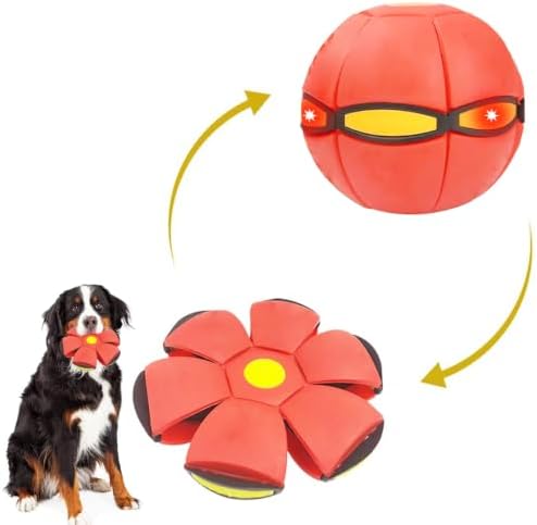 UFO Magic Balls 3-Light, Portable Flying Saucer Ball Dog Toy for Outdoor
