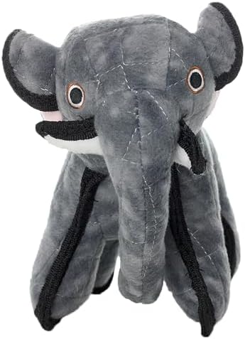 TUFFY® - 2 Pack Original : Elephant Dog Toy : Ultra Durable Plush Dog Toy with Multiple Layers & Reinforced Seams, Washable and Floats, Original Construction
