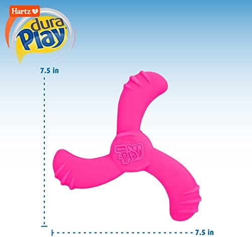 Hartz DuraPlay Bacon Scented Dog Toys, Medium/Large (Colors May Vary) All Breed Sizes (Pack of 2)