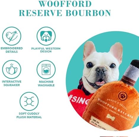 Haute Diggity Dog Woofford Reserve Bottle Plush Dog Toy, Drink Parody Toy
