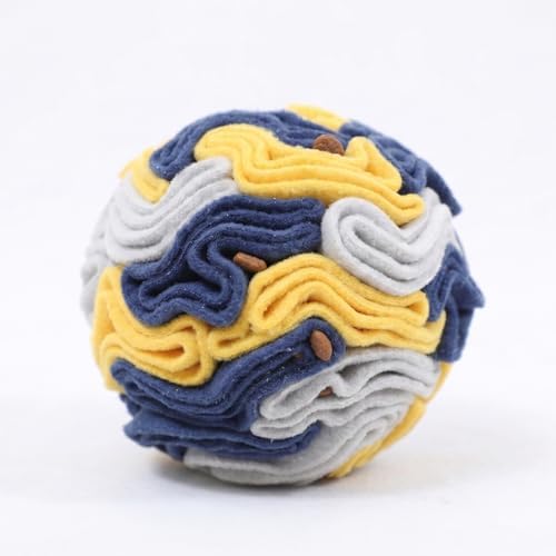 Snuffle Ball for Dogs - Soft Polar Fleece Interactive Puzzle Toy for Mental Stimulation & Boredom - Safe, Plastic-Free Foraging Game & Slow Feeder to Keep Pets Busy Indoors