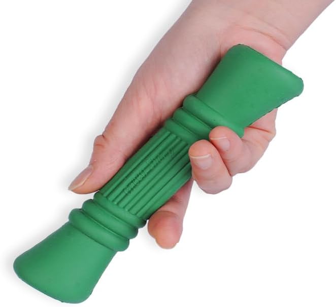 Green Sheep Enrichment Dog Bone for Medium to Large Dogs, Natural Rubber Treat Dispensing Chew Toy with Textured Surface for Mental Stimulation & Dental Support, Interactive Dog Toys