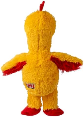 KONG Knots Chicken Dog Toy – Internal Knotted Rope & Dual Squeakers – Durable Plush with Minimal Stuffing, Indoor/Outdoor Chew & Tug Toy (Small)