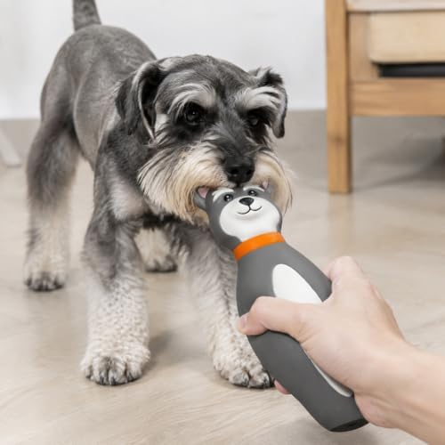 Mikivery Dog Chew Toys Tough Squeaky Latex Toy, for Aggressive Chewers