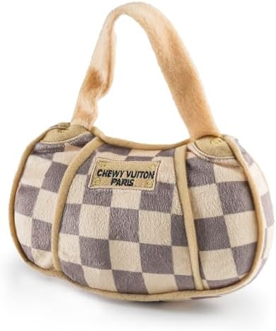 Haute Diggity Dog Chewy Vuiton Handbag Plush Dog Toy, Designer Parody Toy