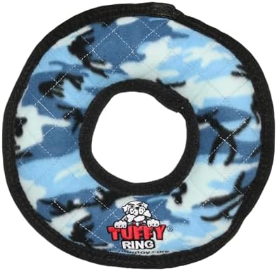 TUFFY Ultimate Ring, Durable Dog Toy (Regular, Camo Blue)