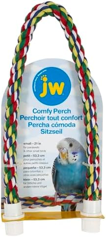 JW Pet Comfy Perch For Birds Flexible Multi-color Rope, Small - 21" Length