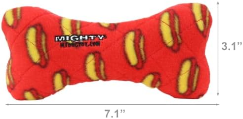 MIGHTY Tuffy Bone Dog Toy: Ultra Durable Plush Toy with Multiple Layers & Reinforced Seams, Washable and Floats, Vinyl Bone & Fleece
