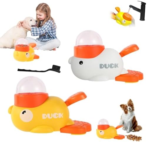 Duck Cat Treat Dispenser, 2026 New Duck Treat Dispenser for Cats, Little Yellow Ducks Cat Toy Treat Feeder, Ducks Dog Feeder, Washable for Small/Medium Dogs & Cats (Mix)