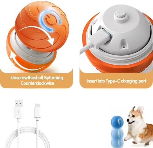 Valentines Day Gifts Smart Jumping Ball Toy for Cats, Dura-Spin Electric Cat Ball, Interactive Cat Toys for Indoor Cats