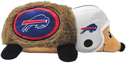 NFL Buffalo Bills Plush Hedgehog Toy for Dogs & Cats, Cool Soft Pet Toy for Fun and Interactive Play, Dog Chew Toy with Squeaker, Licensed Hot Pet Toy