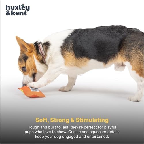 Huxley & Kent Tiny Tuff Plush Dog Toy, Treatos Snacks
