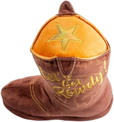 Haute Diggity Dog Cowboy Boot Plush Dog Toy, Western Stuffed Chew Toys
