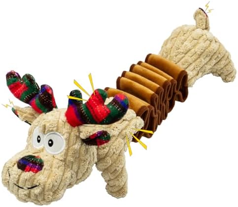 Christmas Squeaky Pet Gift Crinkle Dog Toys Deer