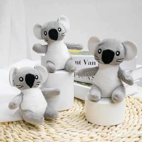 Koala Plush Dog Toy Squeaky Toy, Interactive Hide and Seek Replacement Dog Toys for Small & Medium Dogs (3Pcs Squeaky Koala)