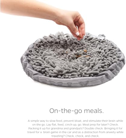 Pet Parents Forager Bowls, Slow Feeder Dog Bowls with SoftSnout & Non-Slip Backing Technology, Dog Feeder Mat & Snuffle Mat for Large Dogs and Small Dogs (Forest Modern Grey)