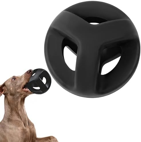 Fida Natural Rubber Dog Balls for Aggressive Chewers, Durable Dog Chew Toys for Large Dogs, Interactive Fetch & Tug of War Toys for Medium Large Breed Non-Toxic Dish Washable,4.5 * 4.5"