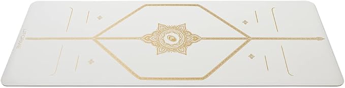 Liforme Travel Yoga mat – Patented Alignment System, Warrior-Like Grip, Non-Slip, Eco-Friendly, Ultra-Lightweight and Sweat Resistant, Made with Natural Rubber