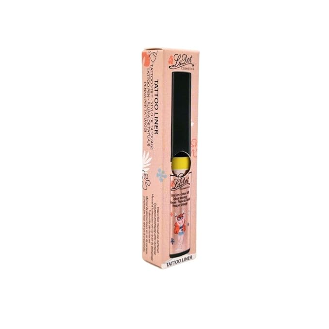 LaDot Temporary Tattoo Liner Pen – Fine Tip Waterproof Yellow Body Art Marker for Drawing Custom Skin Designs – Ideal for Temporary Tattoos, Festivals, Parties & More