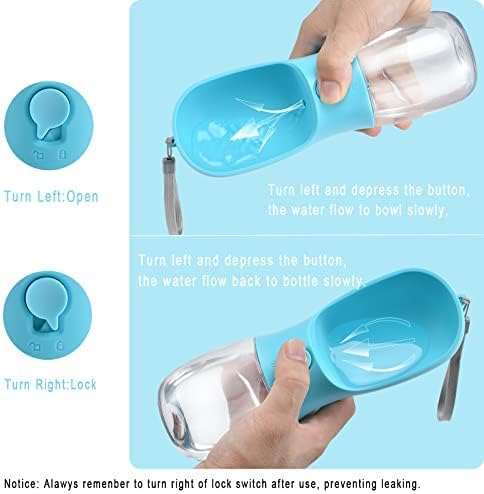 Cibaabo Dog Water Bottle Portable with Food Container & Filter for Travel | Feeding & Hydration | Travel Water Bowl | Portable Pet Dispenser | Dog Gifts | Puppy Essentials | for Hiking Camping Beach