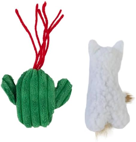 Mad Cat Lucky Llama Cat Toys with Catnip and Silvervine Blend, Pack of 2