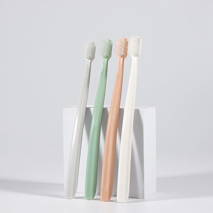 ClearTabs Soft Toothbrush 8 Pack - Ultra Gentle Bristles for Sensitive Teeth & Gums, Eco-Friendly Bamboo Design, Multi-Color Family Set for Daily Oral Care