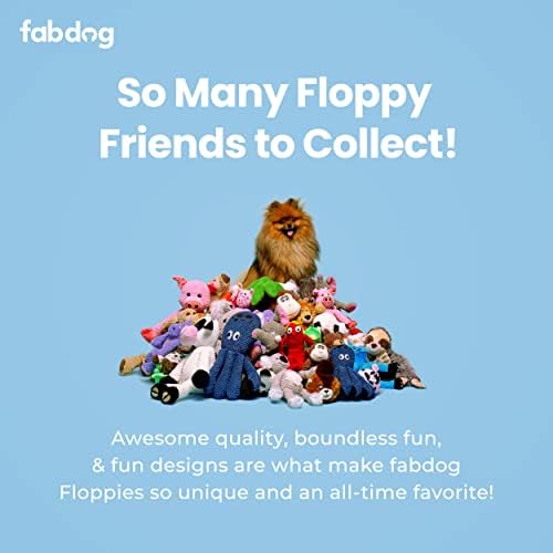 fabdog Floppies Plush Dog Toy - Cute & Durable Squeaky Dog Toys - Best Squeak Toy for Puppies and All Breeds | Ideal Pet Gift| Large Cow