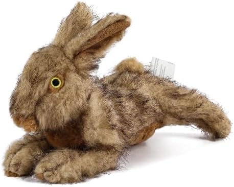 ALL FOR PAWS Rabbit Squeaky Doy Toy, Bunny Dog Toy for Medium Large Breed, Puppy Fetch Toy with Squeaker, Plush Chew Dog Toy, Classic Brown Rabbit-L