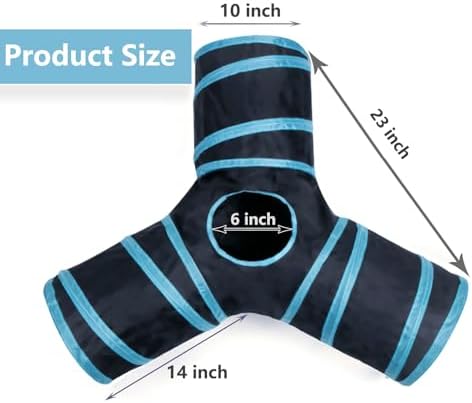 Cat Tunnel Tube Toys, 3 Ways Tunnels for Indoor Cats with Play Ball