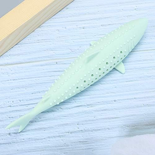 VINGVO Cat Teeth Cleaning Toy, Cat Teething Toys Silicone Molar Stick Catnip Toys Cat Toothbrush Cat Fish Shape Toothbrush with Catnip Chew Bite Teeth Cleaning Toy for Cats Kitten Kitty