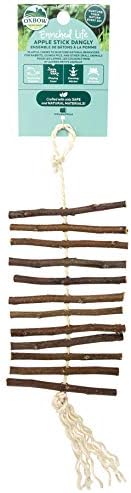 Oxbow Apple Stick Dangly, Rabbit & Guinea Pig Toy, Bunny Enrichment Chew