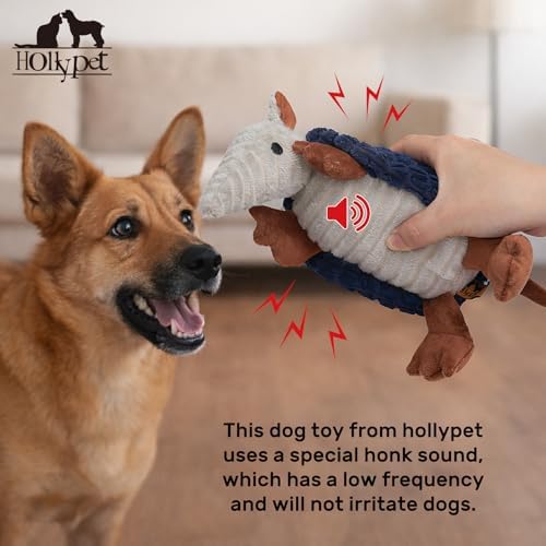 Hollypet Armadillo Squeaky Puppy Dog Toys for Small Medium Dogs, 8"