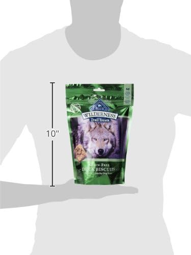 Blue Buffalo Wilderness Trail Treats Duck Crunchy Dog Biscuits, 10 oz | Real Duck #1 Ingredient, High Protein & Grain-Free Dog Snacks, Great for Training, No Artificial Preservatives