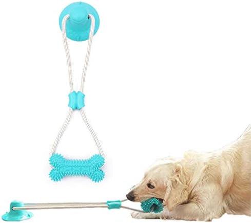 Dog Chew Suction Cup Tug of War Toy, Interactive Dog Toy, Puppy Teething Toys, Chew Toy (Blue Upgrade)