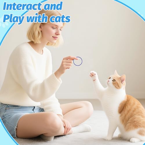 Cat Toys 24 PCS, Rubber Cat Chew Toy, Interactive Cat Toys to Kill Time, Colorful Bracelets Bands for Cat (Jelly Bracelets)