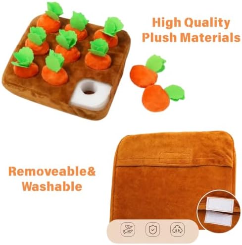 Ferret Foraging Snuffle Mat Carrot Interactive Toys Slow Feeder Toy for Bunny Guinea Pig Small Pet Mental Stimulation