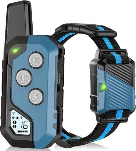 PIOUNS Shock Collar for Dogs, Dog Training Collar with Remote, 3 Modes