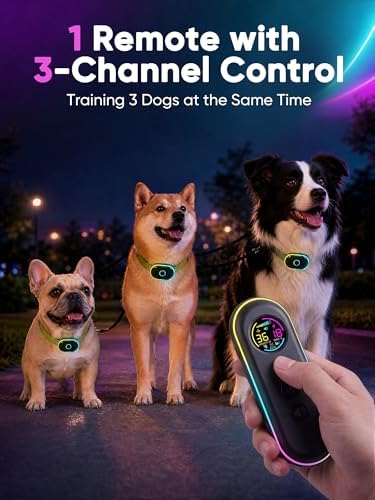 Dog Training Collar with 1300FT Remote, IPX7 Waterproof, 3 Modes