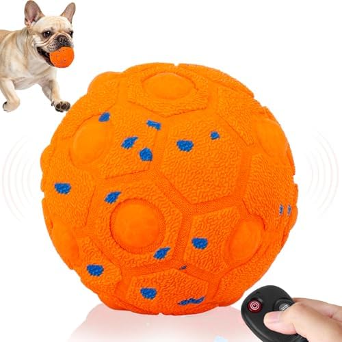 Newget Interactive Dog Toy Ball, Remote Control with 3 Play Modes Orange