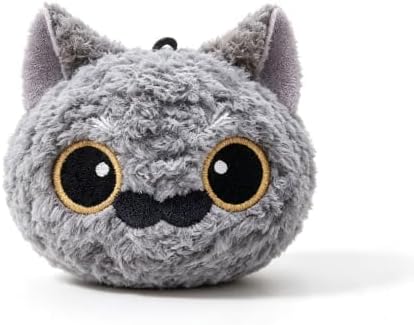 Interactive Cat Toy with Realistic Meow Sounds, Touch Activated Self Play Plush Kitten Toy, Durable Bite Resistant Cat Plush Ball, Cat Entertainment Toy for Indoor Cat （British Shorthair）