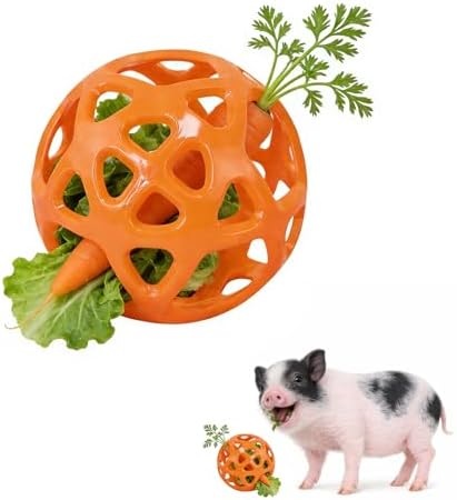 Hanging Treat Dispenser Ball and Chew Toy for Mini Pigs