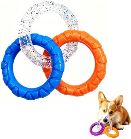 RXT 3-Ring Tug Dog Toy for Dogs Training Teething,Interactive Fetch Toy,Sturdy & Water Resistant Dog Chew Toy, Dog Teething Toys for Puppy Small Medium Large Breeds