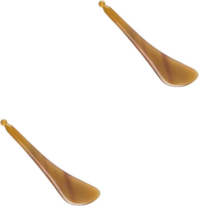 Beaupretty 2pcs Manual Scraping Plate Smooth Gua Massage Tool for Face Eyes Finely Polished Lightweight and Comfortable to Use for Relaxation and Skin Care