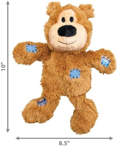 KONG Wild Knots Bears - Durable Dog Toys with Internal Knotted Ropes and Minimal Stuffing for Less Mess (Assorted Colors) (Medium/Large (2 Pack))
