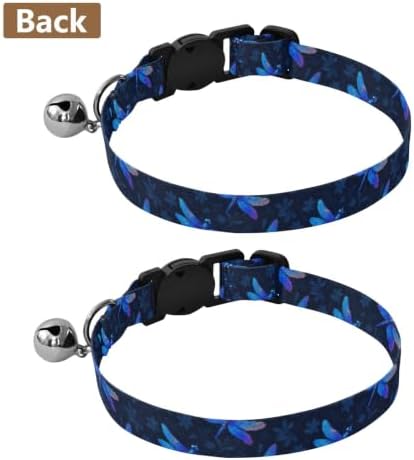 Colorful Dragonflies Kitten Collars 2 Pack Collar for Puppy Adjustable Length 10.6" to 17.1"