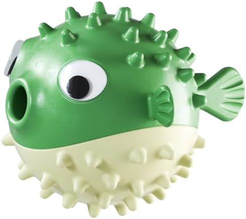 Dog Balls with Bell Sound, Interactive Dog Toys,Treat Dispensing Dog Toys, cat Toys Balls，Rubber Elastic Ball Toys for Small Medium Large Cat and Small Dogs (Green)